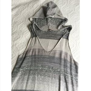 Rare Free People gray sweater shirt dress
